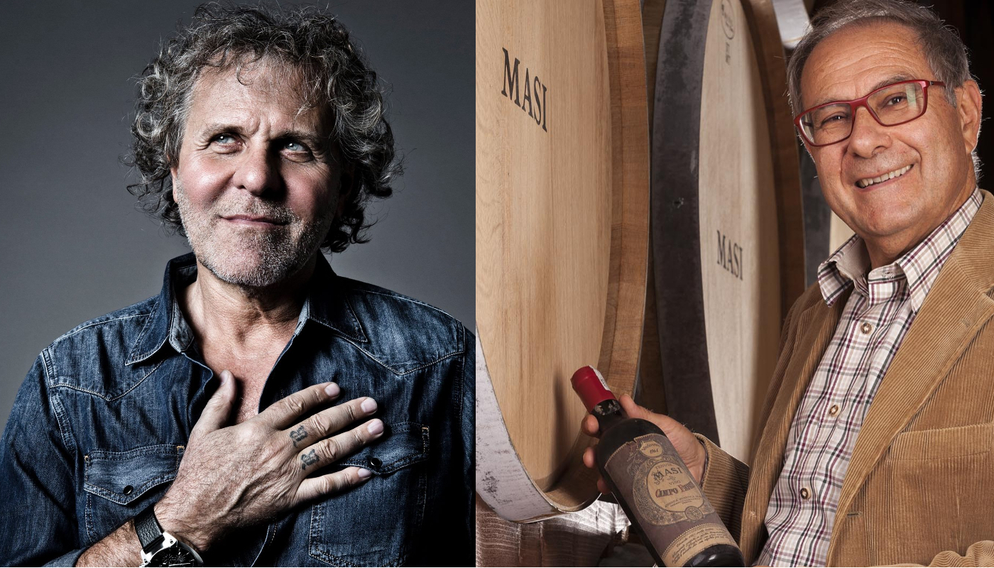 Da sinistra Renzo Rosso fondatore Diesel e Sandro Boscaini presidente di Masi Agricola