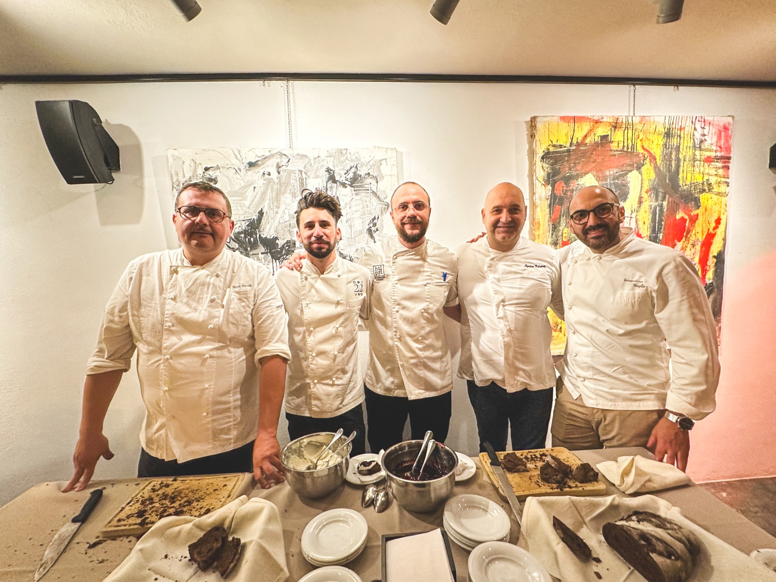 Alcuni chef dopo la cena