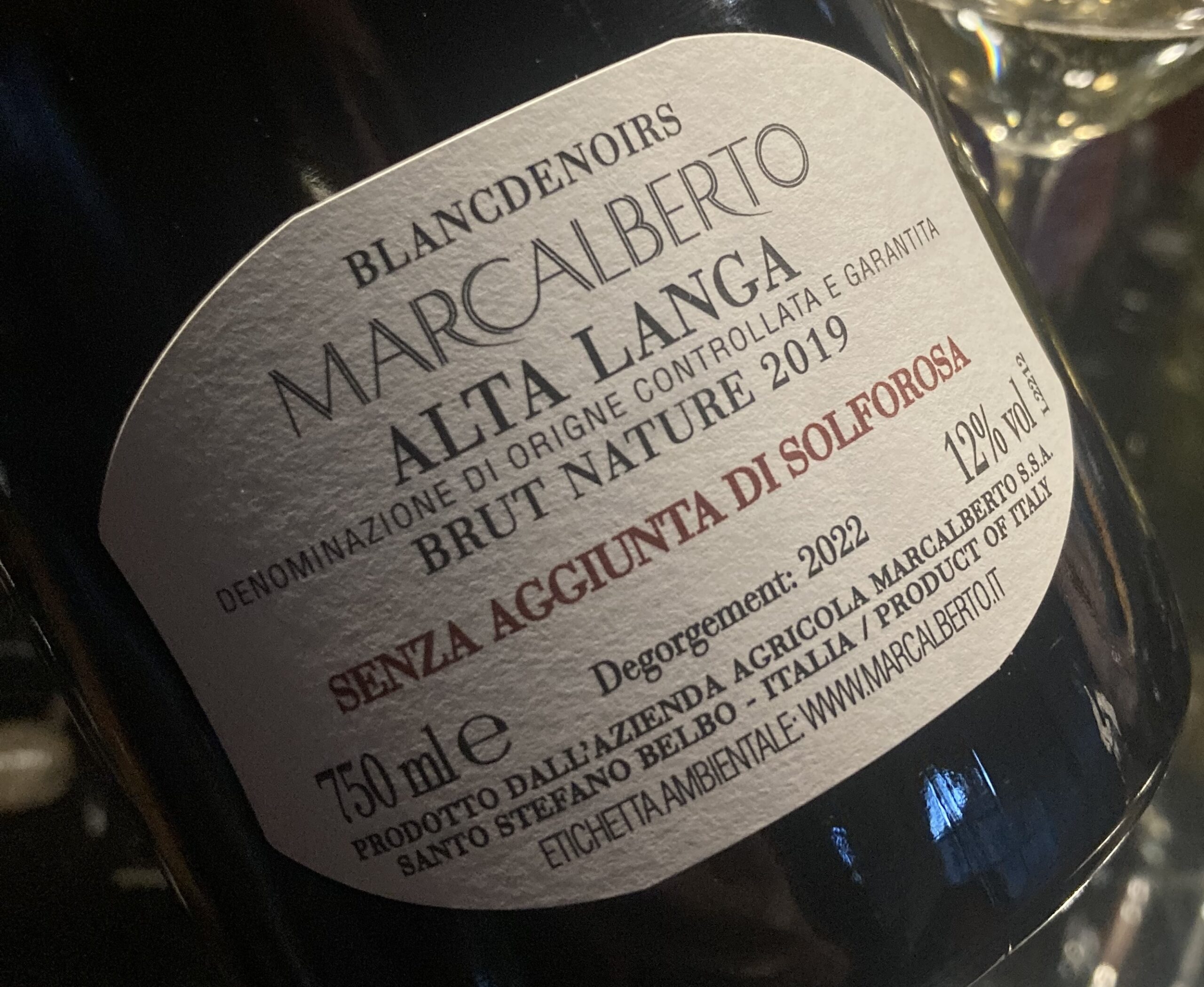 L’etichetta del Nature Altalanga di Marcalberto