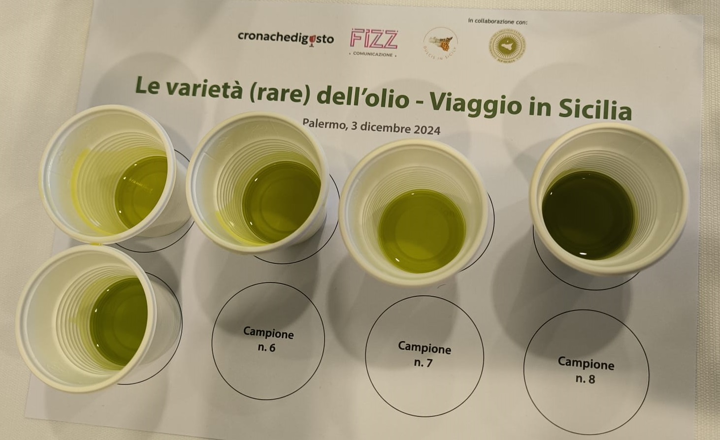 Gli oli di cultivar rare in degustazione