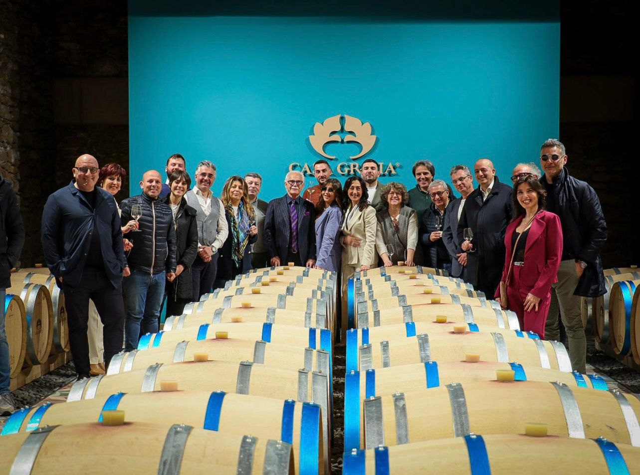 Il gruppo dei partecipanti all’evento con la famiglia Brunetti