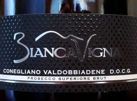 L’etichetta del Conegliano Valdobbiadene Prosecco Superiore Brut di BiancaVigna