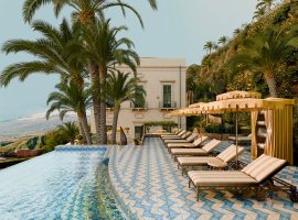 Villa Timeo, la pool terrace